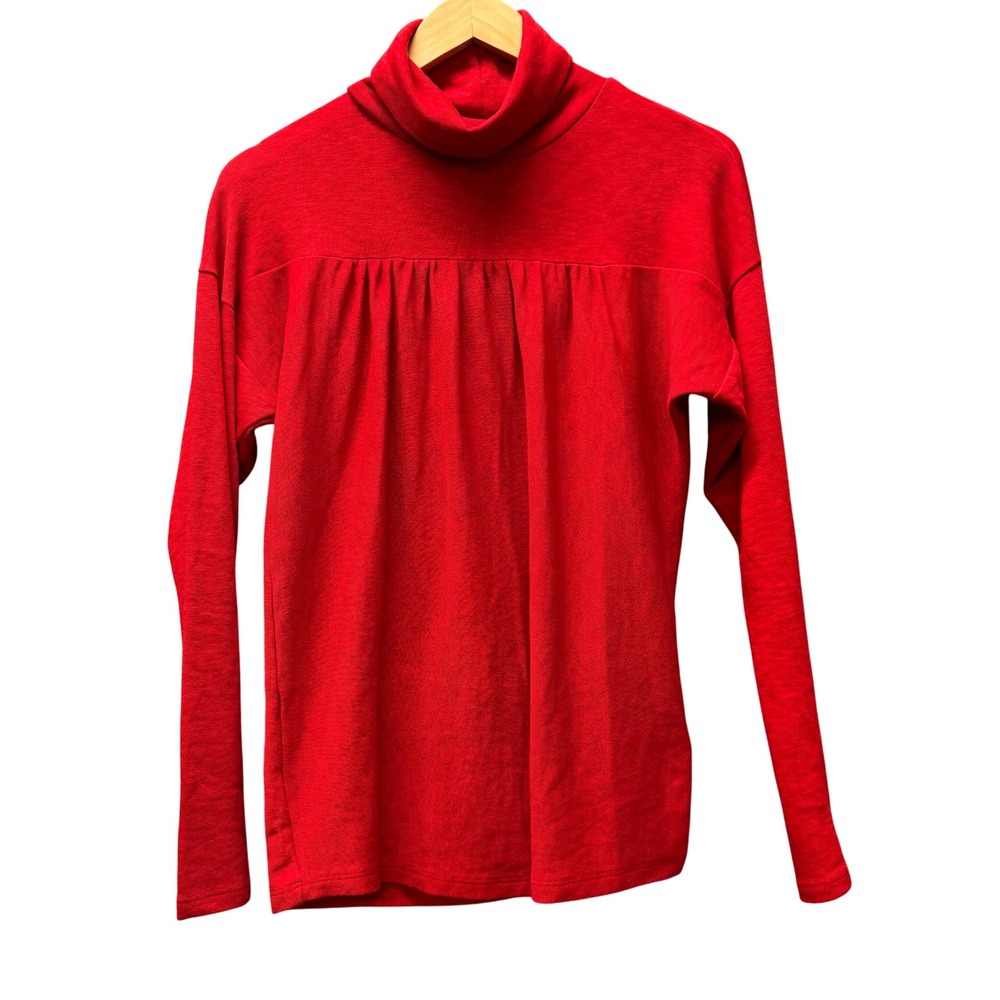 Maeve‎ Mariah Turtleneck Top Womens Medium M Long Sleeve Red Pullover Boho